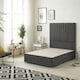 image 3 of Sunburst Divan Bed with 2 Drawers & 54'' Floor Standing Headboard Linen Fabric | Grey | Grey