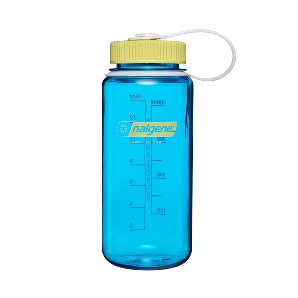 Nalgene Wide Mouth 500ml Tritan Renew Water Bottle - Blue Atoll - Endive Cap