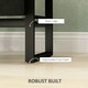 image 5 of HOMCOM Bedside Table with 2 Rattan Drawers and Steel Legs, Rustic Brown