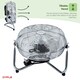 image 5 of Oypla Electrical 12" Inch Chrome 3 Speed Floor Standing Gym Fan Hydroponic