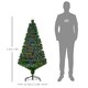 image 3 of HOMCOM 5FT Pre-Lit Fibre Optic Christmas Tree Artificial Holiday Décor Metal
