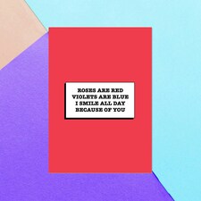 I Smile All Day Because Of You Greetings Card