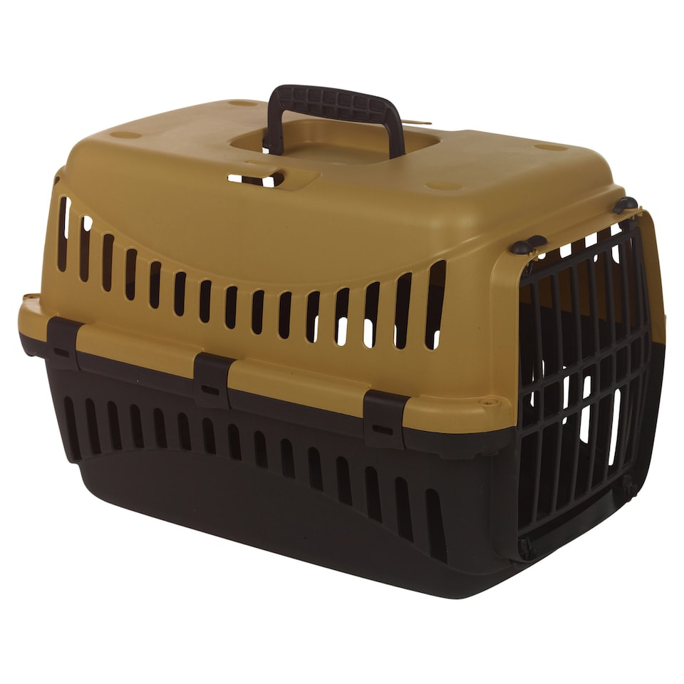 image 1 of Dog Pet Carrier Transporter Cage 46x31x32cm | Yellow | Not provided | 1