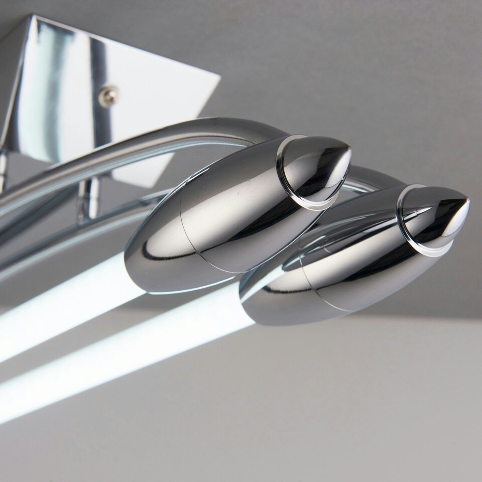 image 1 of Harper LED Linear Batten Polished Chrome Cool White Light, 3372 Lumens