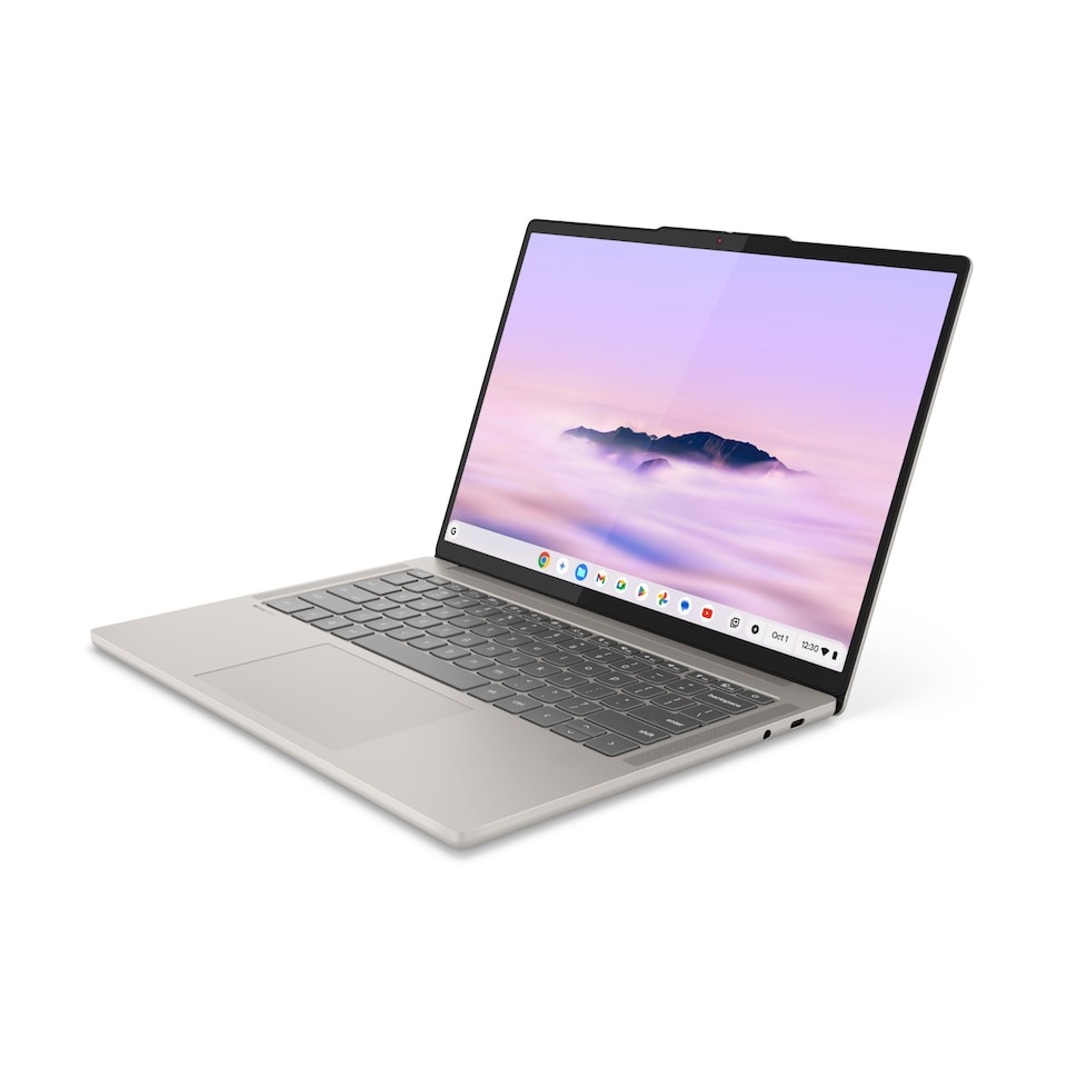 image 1 of Lenovo Chromebook Plus 14 14M9610 MediaTek Kompanio Ultra 910 14 Inch 12GB RAM 128GB UFS ChromeOS Laptop - Grey - 83MY0005UK