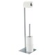 image 3 of Showerdrape Stamford Stainless Steel Chrome Toilet Roll Holder & Spare Paper Holder Combination
