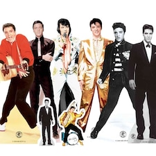 Elvis Presley Table Top Cutout Decorations - Pack of 8