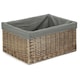 image 2 of umbo Antique Wash Storage Basket with Grey Sage Lining | Grey | Grey | XL
