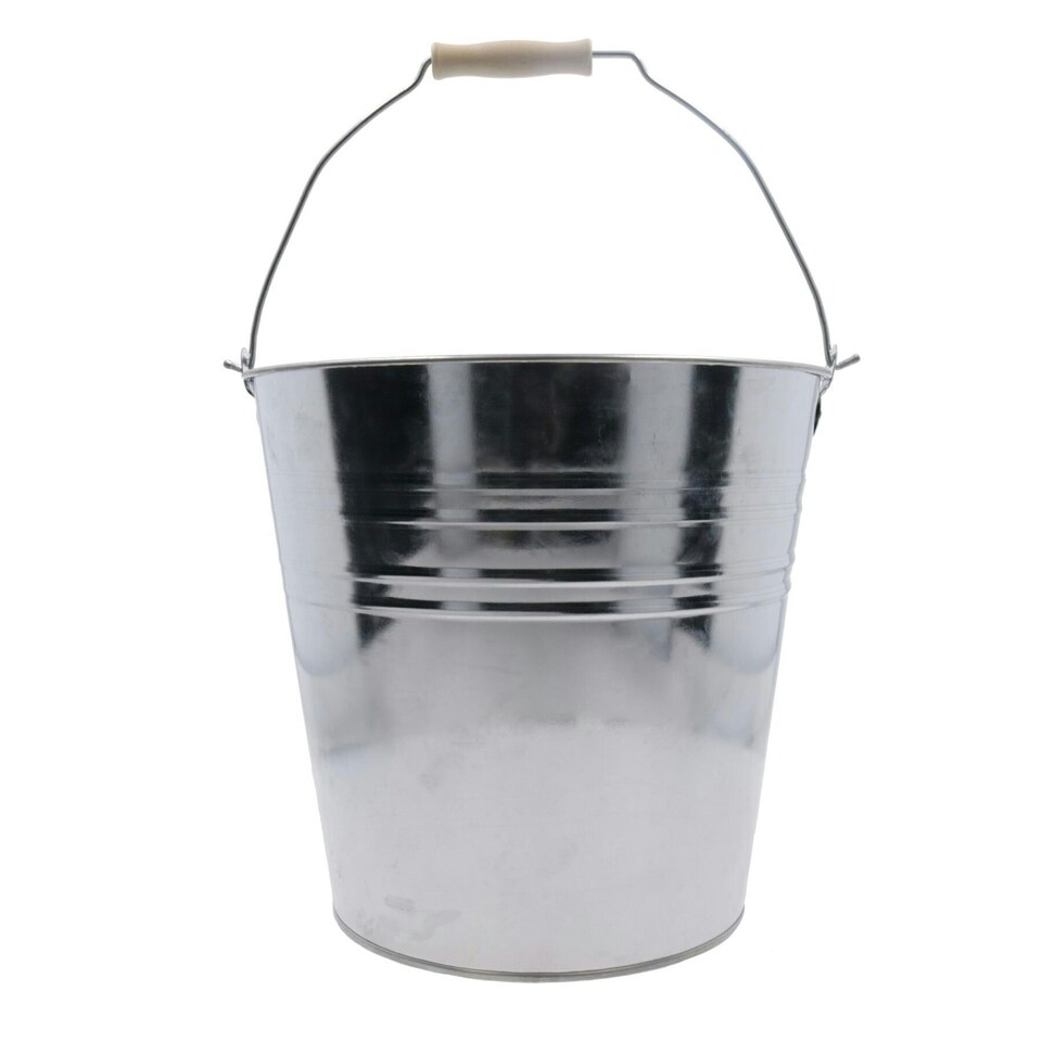 image 1 of 10L Galvanised Steel Metal Bucket Pail Water Coal Fire Greenhouse Garden Plants 6pc