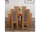 image 3 of Dakota 127 x 82cm Oak Small Dining Table and 4 Stanford Chairs | Brown | Brown