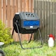 image 8 of (Blue, 160L) Outsunny Outdoor Tumbling Compost Bin with Dual Chamber