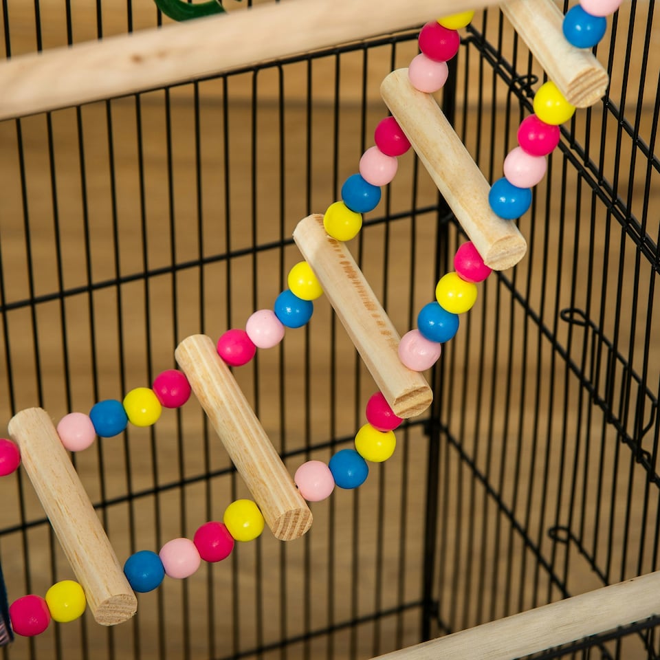 image 1 of PawHut Bird Cage for Budgies, Finches, Canaries w/ Accessories, Toys, Tray