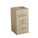 image 1 of Personalised Engraved Hearts Wooden Tealight Holder Brown
