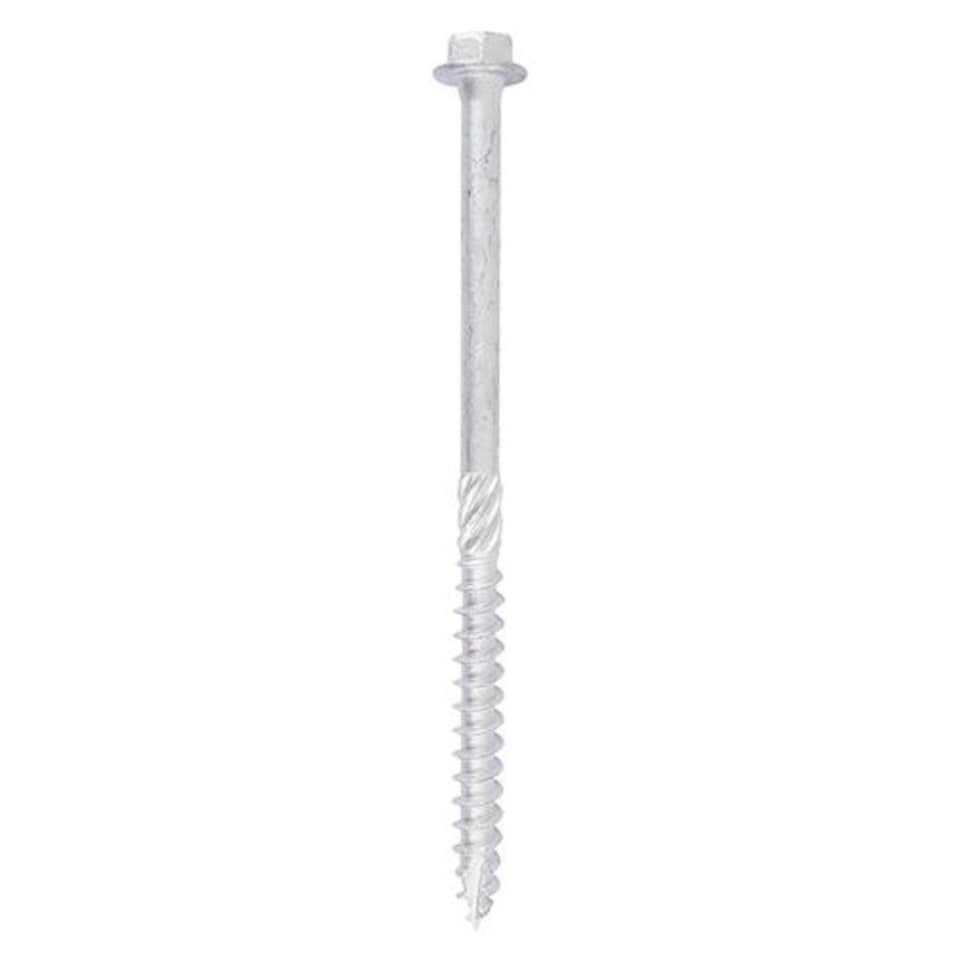 image 1 of Timco - Timber Frame Construction & Landscaping Screws - Hex - Exterior - Silver Organic (Size 6.0 x 100 - 10 Pieces)