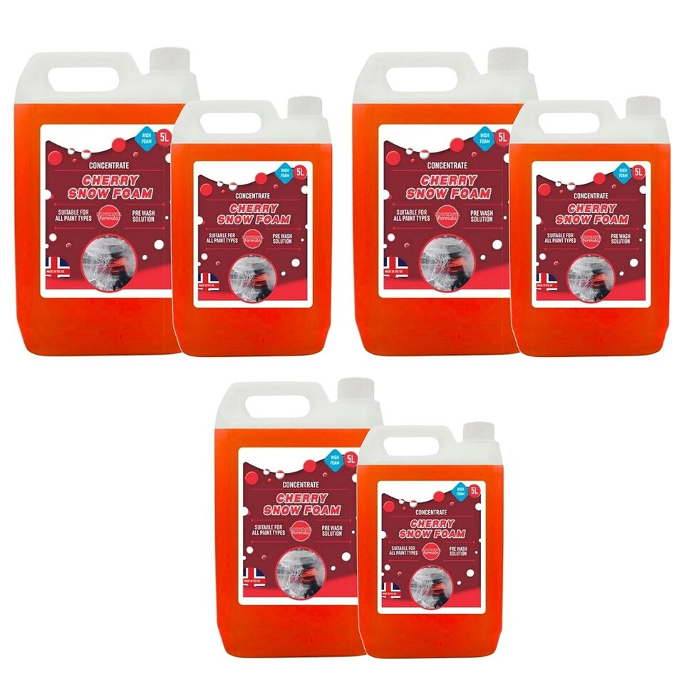 image 1 of 4 x 5L Cherry Snow Foam Super Thick Vehicle Cleaning Foam Extremely Powerful & Easy To Use