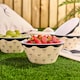 image 2 of OHS Summer Print Plastic Picnic Bowls Set of 4 Lightweight Outdoor