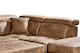 image 5 of Faux Leather Suede Brown 2C1 Corner Sofabed with Storage and Ottomans AMELIA