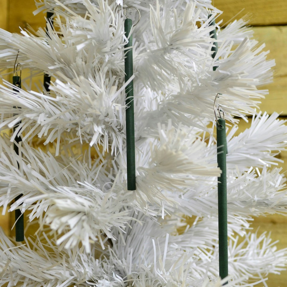 image 1 of 2 PACKS of 6 Scentsicles Scented Hanging Ornaments Sticks - White Winter Fir