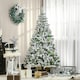 image 9 of HOMCOM 6ft Snow Flocked Artificial Christmas Tree w/ Realistic Branch Tips