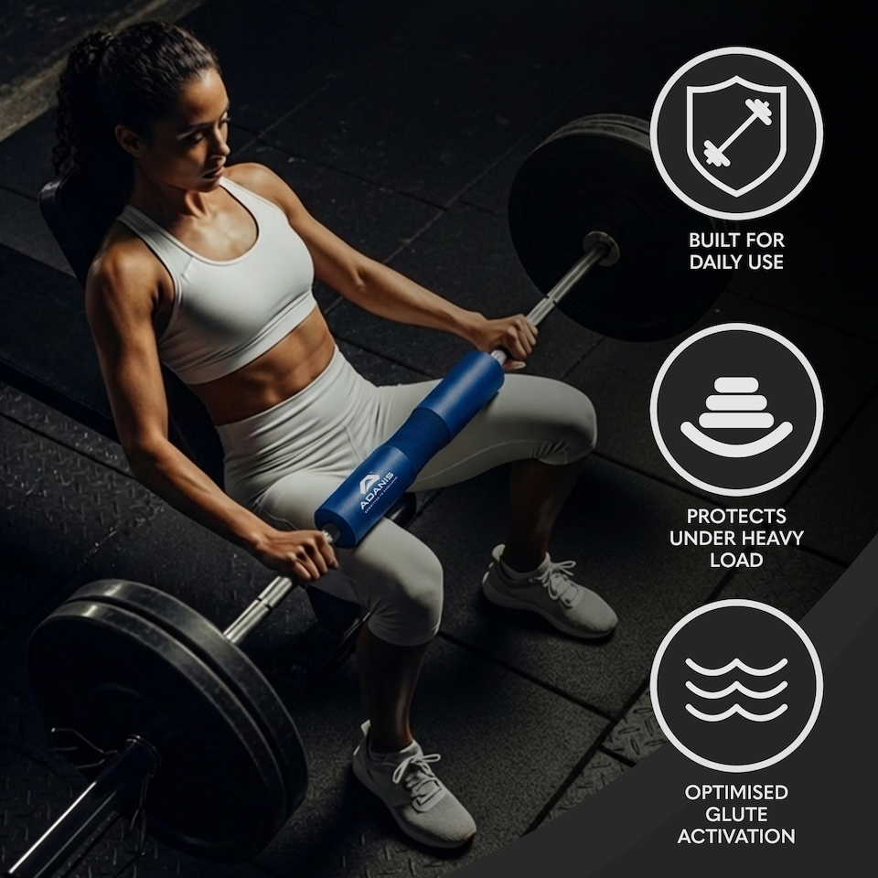 image 1 of Adanis Barbell Pad for Squats & Hip Thrusts, Thick Foam Pad