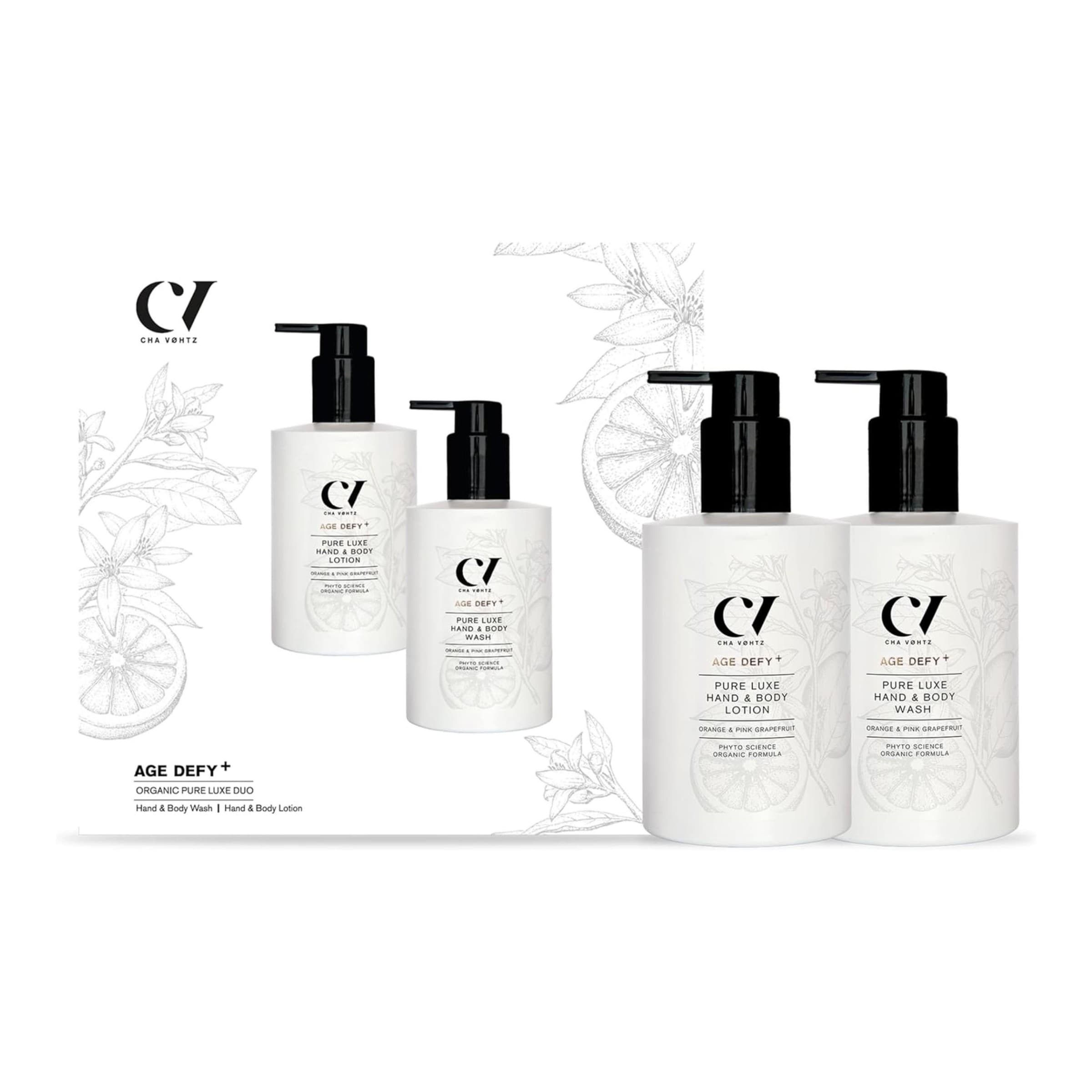 Green People Age Defy+ Pure Luxe Hand & Body Duo - Natural & Organic Wash & Lotion - Luxury Gift for Sensitive Skin - Vegan
