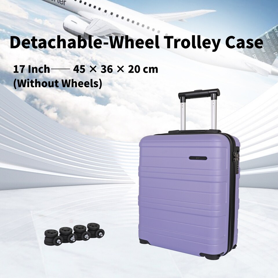 image 1 of ABS Cabin Luggage 45×36×20 Lightweight Carry-On with TSA Lock | Purple | French Lilac | Cabin Bag