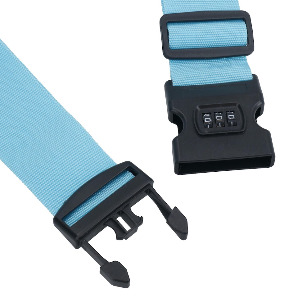 image 1 of Adjustable Anti theft Combination Luggage Lock Strap Suitcase Baggage Secure 1pc