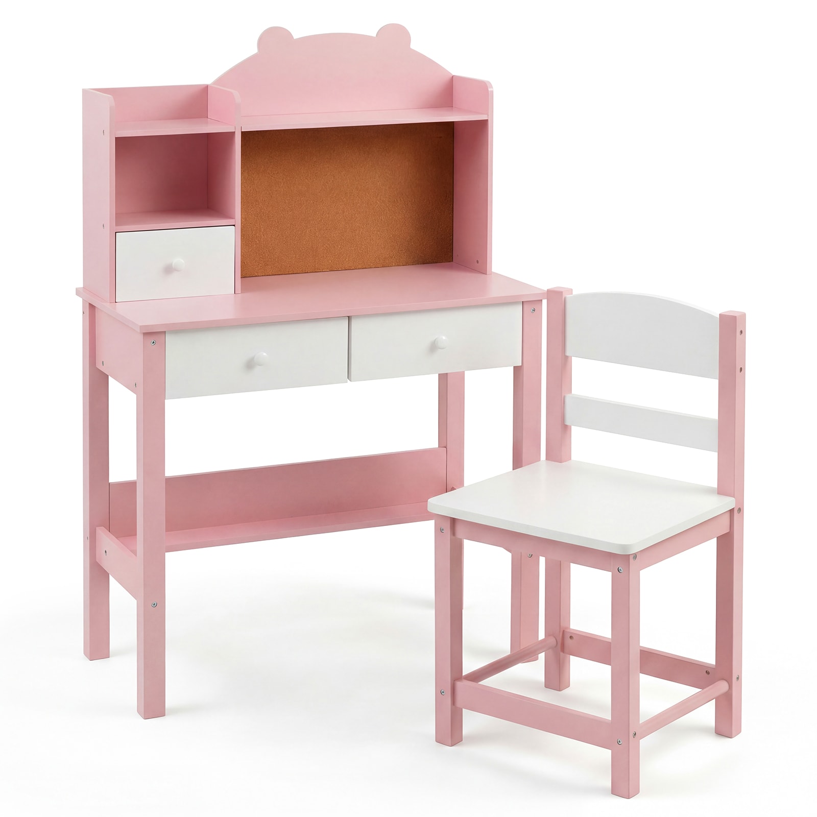 COSTWAY 3 in 1 Kids Table and Chair Set with Toy Storage Box