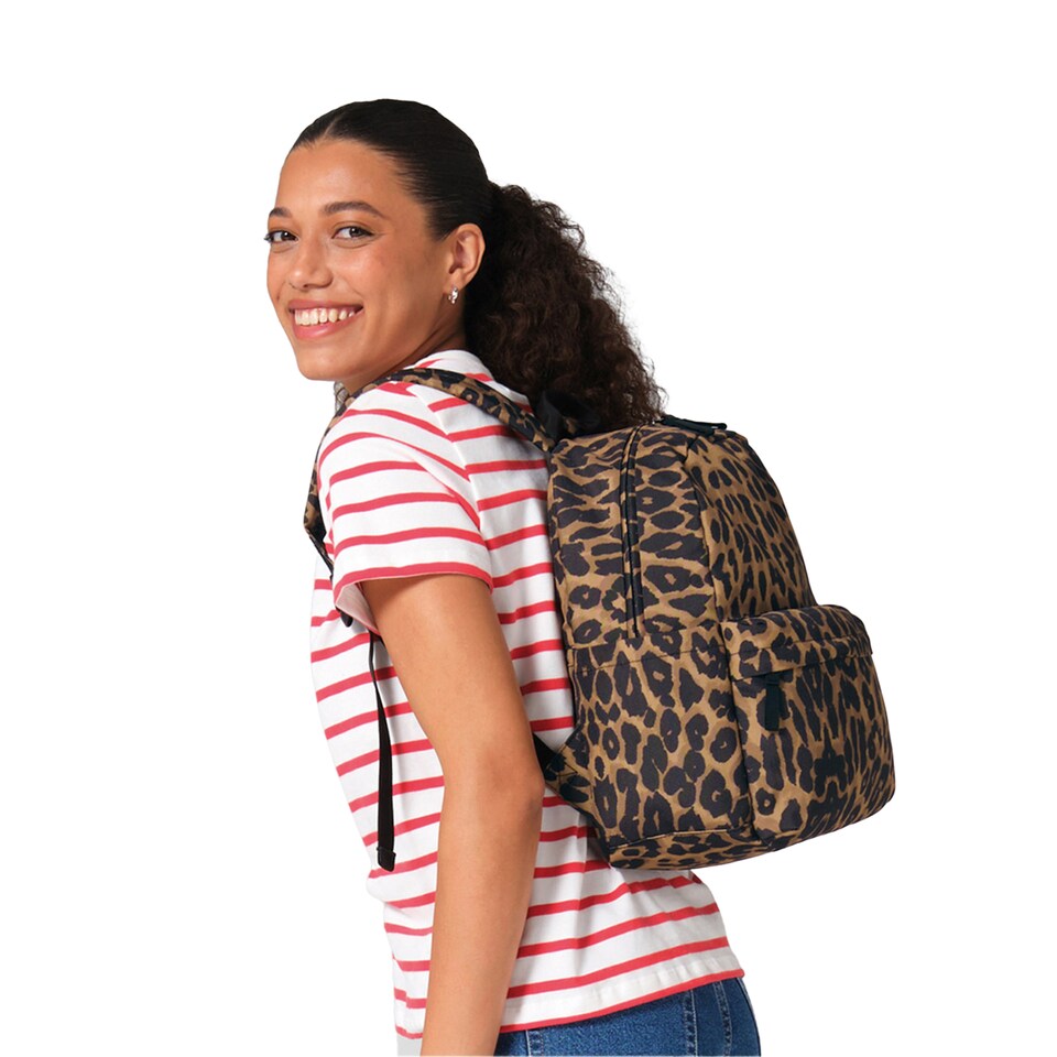 image 1 of Bagbase Leopard Print Mini Backpack | Multi | Leopard | One Size | 1