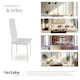 image 7 of Dining Chairs - high backrest, padded, synthetic leather  - Set of 8 White