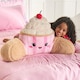 image 1 of OHS Sprinkles the Cupcake Cuddle Cushion Novelty Reading Pillow