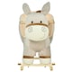 image 8 of HOMCOM Cute Kids Ride-On Rocking Donkey w/ Sound Handlebars Seat Belt Plush Body