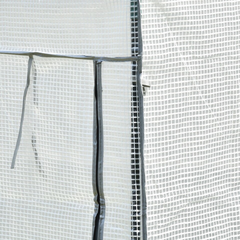 image 1 of Outsunny 100 x 50 x 150cm Greenhouse w Zipper Roll-up Door Outdoor