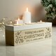 image 10 of Personalised Floral Triple Tea Light Box Brown