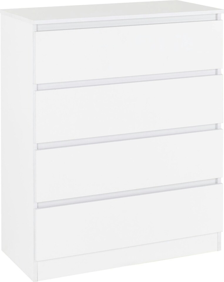 image 1 of Malvern 4 Piece Bedroom Set with 3 Door Triple Wardrobe | White | 4