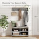 image 4 of VonHaus Grey Hallway Shoe Storage Bench with Seat | Grey | 1