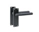 image 2 of Golden Grace 5 Pairs Victorian Knurled Diamond Cut T-Bar Interior Door Handle on Backplate Matt Black - 150mm x 40mm