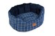 image 2 of Navy Check Tweed Oval Snuggle - Large