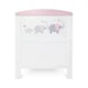 image 6 of Ickle Bubba Coleby Style Cot Bed with Under Drawer Elephant Love Pink - Premium Sprung Mattress