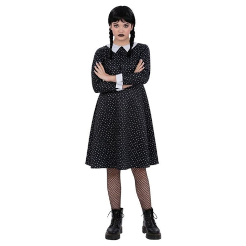 image 1 of Gothic School Girl Fancy Dress Costume Kids Large - Age 10-12