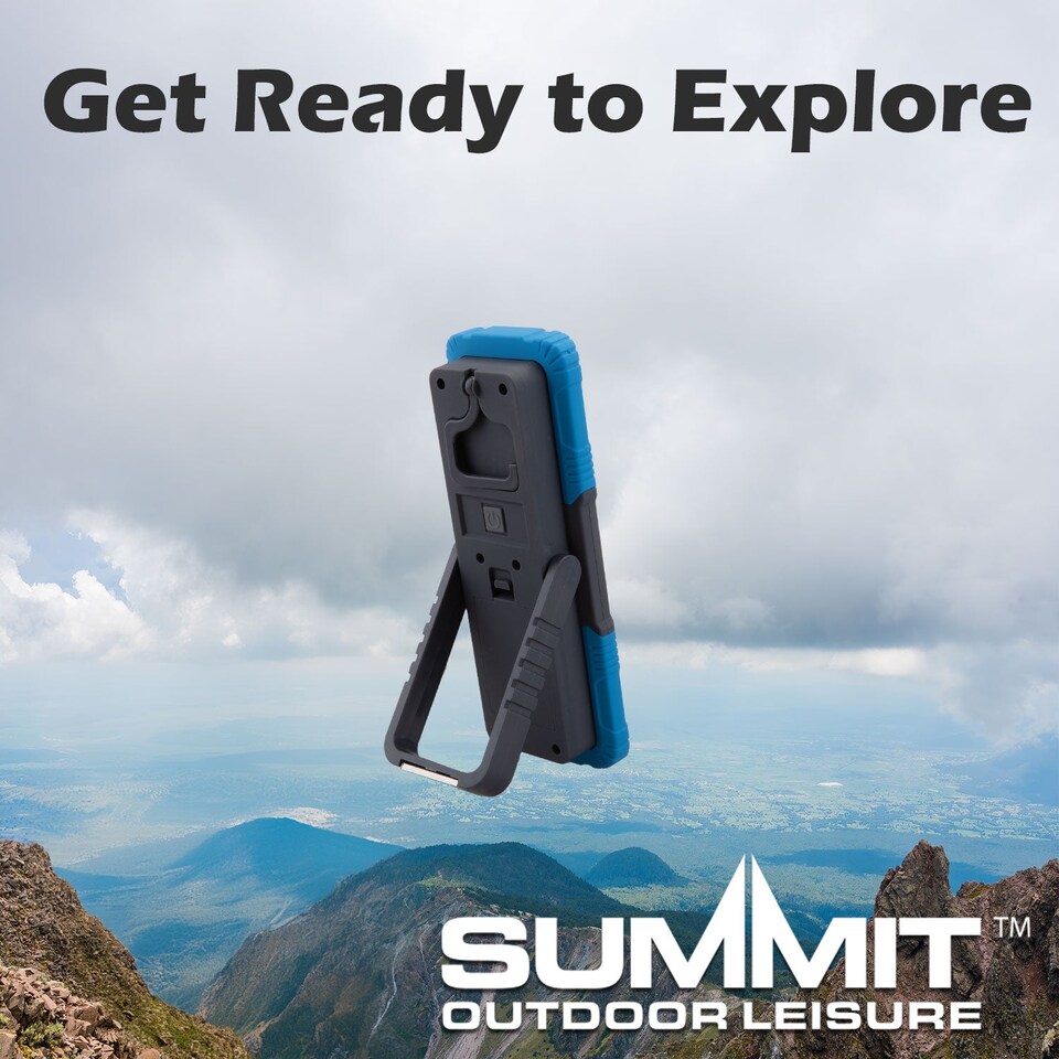 image 1 of PMS Duel Torch Light 1W/3W USB Rechargeable with Magnetic Base - Black/Blue