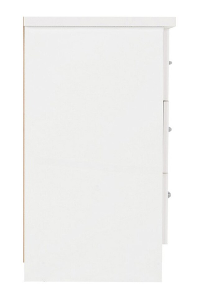 image 1 of Nevada 3 Drawer Chest - L40 x W81 x H70.5 cm - White Gloss