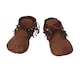 image 2 of Bristol Novelty Mens Hippie Leather Moccasins - Brown - 9-11 UK Brown | 11