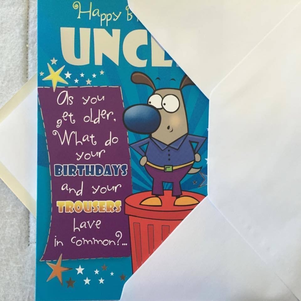 image 1 of For Uncle Trousers Witty Words Birthday Card