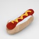 image 1 of Suck UK Plush Hot Dog Case - Fun Zipper Storage Pouch