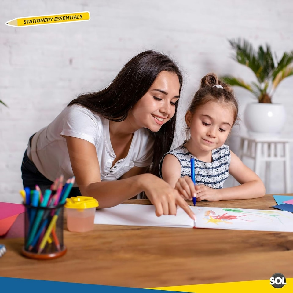 image 1 of SOL 100 Felt Tips Colouring Pens for Adults & Kids Felt Tip Pens for Children