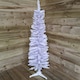 image 4 of 5ft (150cm) White Pencil Pine Christmas Tree with 236 Tips