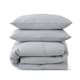 image 1 of Touch Of Linen - Ice Blue - Duvet Cover Set (Includes 2 Pillowcases - 1 For Single) Blue | Ice Blue | Super King