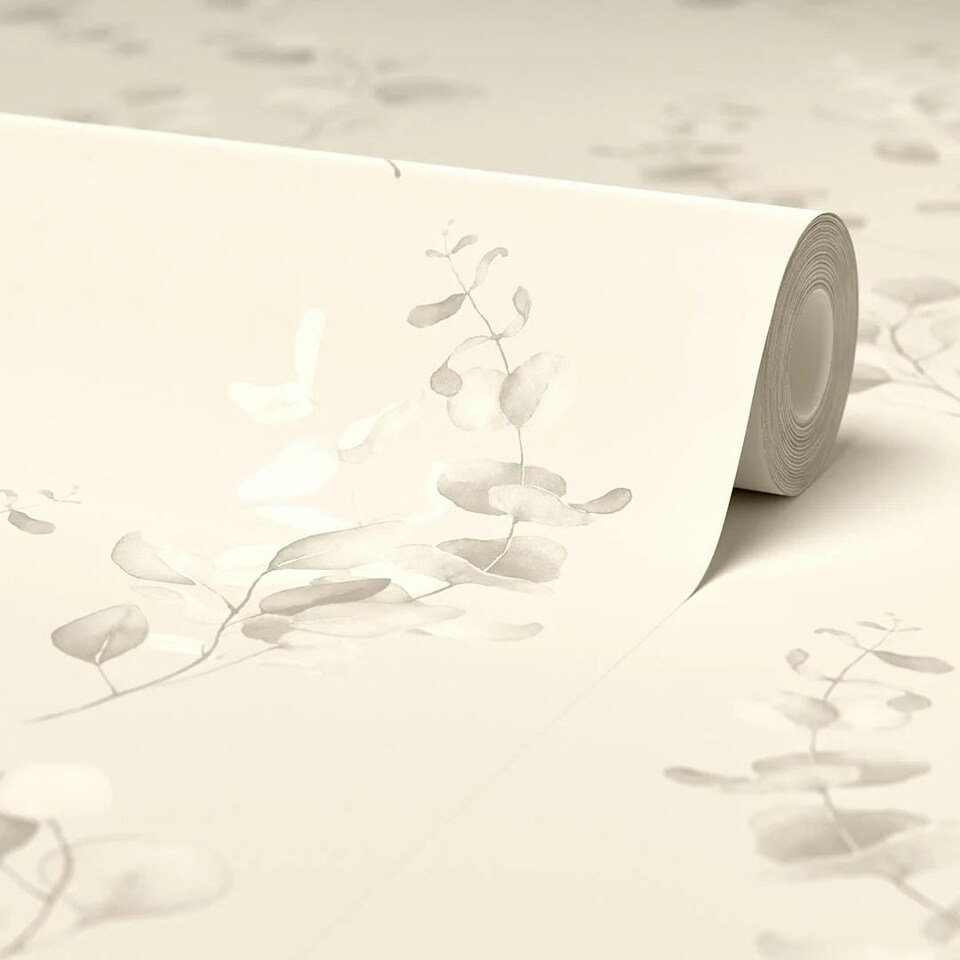 image 1 of Trailing Eucalyptus Wallpaper in Sandstone Multi