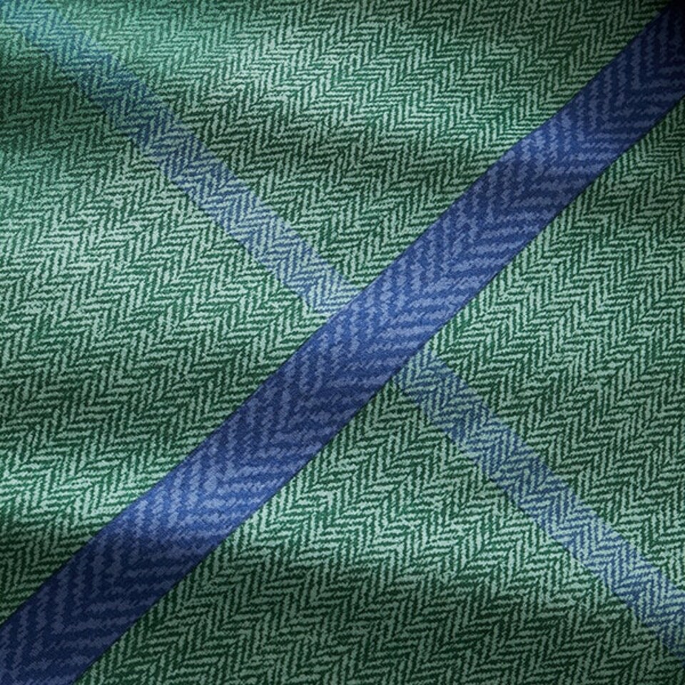 image 1 of Catherine Lansfield Brushed Melrose Tweed King Duvet Set Green | Green | King